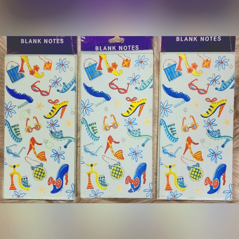 3 PKS of WHIMSICAL SHOES & ACCESSORIES OVER SIZED BLANK CARDS